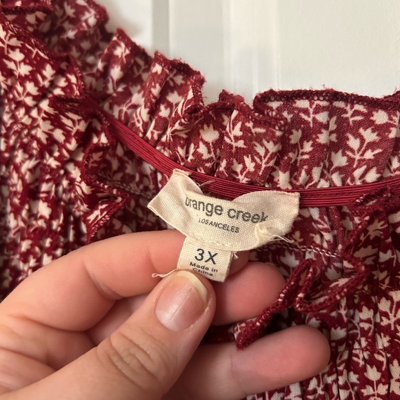 Smocked Red Flower Dress - Picture 4 of 4